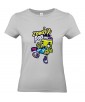 T-shirt Femme Zombie Pop [Humour Noir, Trash, Swag, Fun, Drôle] T-shirt Manches Courtes, Col Rond