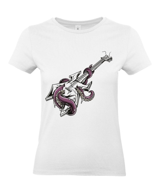 T-shirt Femme Trash Guitare Electrique [Musique, Heavy Metal, Hard Rock] T-shirt Manches Courtes, Col Rond