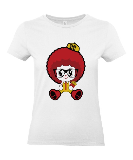 T-shirt Femme Ronald McDonald's [Humour Noir, Cute, Mignon, Parodie, Fun, Drôle] T-shirt Manches Courtes, Col Rond