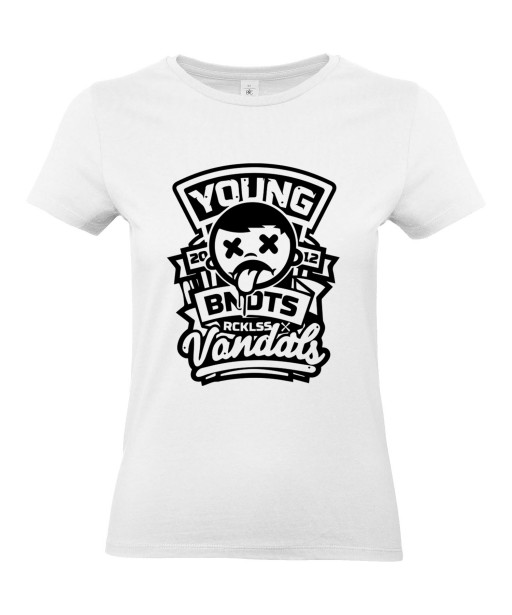 T-shirt Femme Street Art Vandals [Urban, Swag, Graffiti, Sticker] T-shirt Manches Courtes, Col Rond