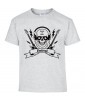 T-shirt Homme Tête de Mort Rock [Skull, Musique, Guitare] T-shirt Manches Courtes, Col Rond