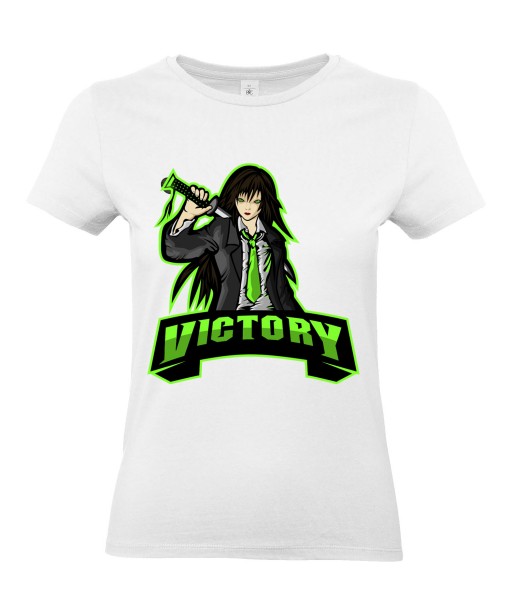 T-shirt Femme Geek Victory [Jeux Vidéos, Gamer] T-shirt Manches Courtes, Col Rond