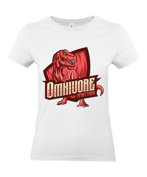 T-shirt Femme Geek Omnivore [Animaux, Team, Jeux Vidéos, Gamer, Dinosaure] T-shirt Manches Courtes, Col Rond