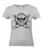 T-shirt Femme Tête de Mort Rock [Skull, Musique, Guitare] T-shirt Manches Courtes, Col Rond