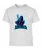 T-shirt Homme Geek Samouraï [Jeux Vidéos, Gamer, Katana] T-shirt Manches Courtes, Col Rond