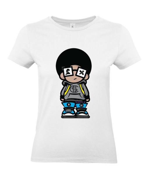 T-shirt Femme Street Art [Urban, Swag, Design] T-shirt Manches Courtes, Col Rond