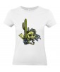 T-shirt Femme Tête de Mort Cactus [Skull, Desert] T-shirt Manches Courtes, Col Rond