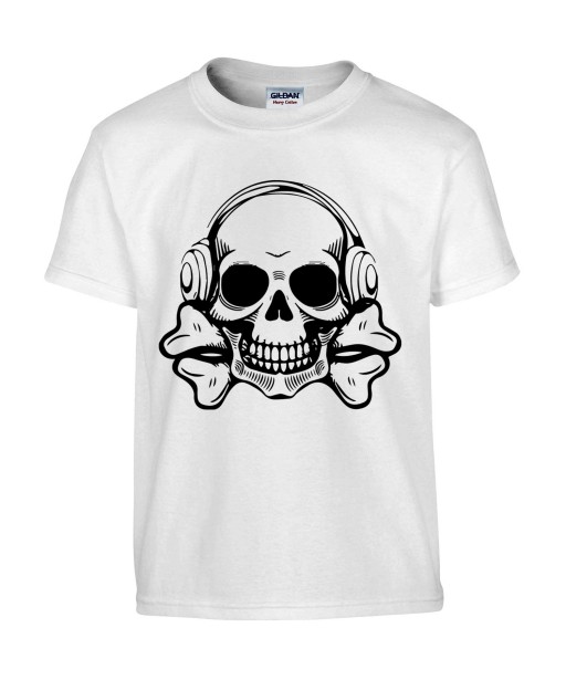 T-shirt homme Tête de mort personnalisé avec prénom