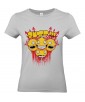 T-shirt Femme Smiley Buzz [Trash, Gore, Street Art, Urban, Swag, Graffiti] T-shirt Manches Courtes, Col Rond