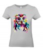 T-shirt Femme Pop Art Chouette [Graphique, Animaux, Géométrique, Oiseau, Hibou, Abstract, Colorful] T-shirt Manches Courtes, Col Rond