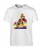 T-shirt Homme Pop Art Oiseaux [Graphique, Animaux, Géométrique, Abstract, Colorful] T-shirt Manches Courtes, Col Rond