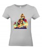 T-shirt Femme Pop Art Oiseaux [Graphique, Animaux, Géométrique, Abstract, Colorful] T-shirt Manches Courtes, Col Rond