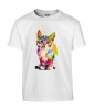 T-shirt Homme Pop Art Bébé Chat [Graphique, Animaux, Géométrique, Chaton, Abstract, Colorful] T-shirt Manches Courtes, Col Rond