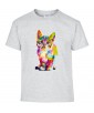 T-shirt Homme Pop Art Bébé Chat [Graphique, Animaux, Géométrique, Chaton, Abstract, Colorful] T-shirt Manches Courtes, Col Rond