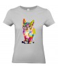 T-shirt Femme Pop Art Bébé Chat [Graphique, Animaux, Géométrique, Chaton, Abstract, Colorful] T-shirt Manches Courtes, Col Rond