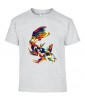 T-shirt Homme Pop Art Carpe Koï [Graphique, Animaux, Géométrique, Poisson Abstract, Colorful] T-shirt Manches Courtes, Col Rond