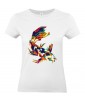 T-shirt Femme Pop Art Carpe Koï [Graphique, Animaux, Géométrique, Poisson Abstract, Colorful] T-shirt Manches Courtes, Col Rond