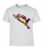 T-shirt Homme Pop Art Oiseau [Graphique, Animaux, Géométrique, Abstract, Colorful] T-shirt Manches Courtes, Col Rond
