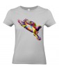 T-shirt Femme Pop Art Oiseau [Graphique, Animaux, Géométrique, Abstract, Colorful] T-shirt Manches Courtes, Col Rond