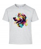 T-shirt Homme Pop Art Chien [Graphique, Animaux, Géométrique, Labrador, Golden Retriever, Abstract, Colorful] T-shirt Manches Courtes, Col Rond
