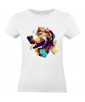 T-shirt Femme Pop Art Chien [Graphique, Animaux, Géométrique, Labrador, Golden Retriever, Abstract, Colorful] T-shirt Manches Courtes, Col Rond