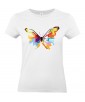 T-shirt Femme Pop Art Papillon [Graphique, Animaux, Géométrique, Abstract, Colorful] T-shirt Manches Courtes, Col Rond
