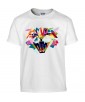 T-shirt Homme Pop Art Chat Colère [Graphique, Animaux, Géométrique, Abstract, Colorful] T-shirt Manches Courtes, Col Rond