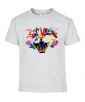 T-shirt Homme Pop Art Chat Colère [Graphique, Animaux, Géométrique, Abstract, Colorful] T-shirt Manches Courtes, Col Rond