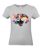 T-shirt Femme Pop Art Chat Colère [Graphique, Animaux, Géométrique, Abstract, Colorful] T-shirt Manches Courtes, Col Rond