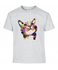 T-shirt Homme Pop Art Chat [Graphique, Animaux, Géométrique, Abstract, Colorful] T-shirt Manches Courtes, Col Rond