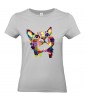 T-shirt Femme Pop Art Chat [Graphique, Animaux, Géométrique, Abstract, Colorful] T-shirt Manches Courtes, Col Rond