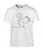 T-shirt Homme Ligne Écureuil [Graphique, Design, Trait, Animaux] T-shirt Manches Courtes, Col Rond