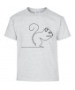 T-shirt Homme Ligne Écureuil [Graphique, Design, Trait, Animaux] T-shirt Manches Courtes, Col Rond