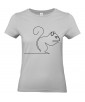 T-shirt Femme Ligne Écureuil [Graphique, Design, Trait, Animaux] T-shirt Manches Courtes, Col Rond