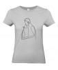 T-shirt Femme Ligne Couple Réconfort [Graphique, Design, Trait, Mariage, Romantique, Amour, Love] T-shirt Manches Courtes, Col Rond