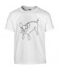 T-shirt Homme Ligne Cochon Face [Graphique, Design, Trait, Animaux] T-shirt Manches Courtes, Col Rond