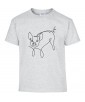T-shirt Homme Ligne Cochon Face [Graphique, Design, Trait, Animaux] T-shirt Manches Courtes, Col Rond