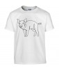 T-shirt Homme Ligne Cochon Profil [Graphique, Design, Trait, Animaux] T-shirt Manches Courtes, Col Rond