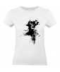 T-shirt Femme Tête de Mort Graphique [Skull, Gothique, Tâches] T-shirt Manches Courtes, Col Rond