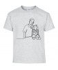 T-shirt Homme Ligne Père Fille [Graphique, Design, Trait, Amour, Complicité] T-shirt Manches Courtes, Col Rond
