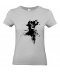 T-shirt Femme Tête de Mort Graphique [Skull, Gothique, Tâches] T-shirt Manches Courtes, Col Rond