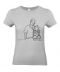 T-shirt Femme Ligne Père Fille [Graphique, Design, Trait, Amour, Complicité] T-shirt Manches Courtes, Col Rond