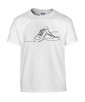 T-shirt Homme Ligne Baskets [Graphique, Design, Trait, Chaussures] T-shirt Manches Courtes, Col Rond