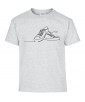 T-shirt Homme Ligne Baskets [Graphique, Design, Trait, Chaussures] T-shirt Manches Courtes, Col Rond