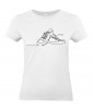 T-shirt Femme Ligne Baskets [Graphique, Design, Trait, Chaussures] T-shirt Manches Courtes, Col Rond
