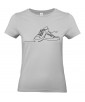 T-shirt Femme Ligne Baskets [Graphique, Design, Trait, Chaussures] T-shirt Manches Courtes, Col Rond
