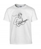 T-shirt Homme Ligne Guitariste [Graphique, Design, Trait, Musique, Guitare] T-shirt Manches Courtes, Col Rond