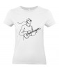 T-shirt Femme Ligne Guitariste [Graphique, Design, Trait, Musique, Guitare] T-shirt Manches Courtes, Col Rond
