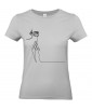 T-shirt Femme Ligne Rose Baiser [Graphique, Design, Trait, Romantique, Love, Fleur, Nature] T-shirt Manches Courtes, Col Rond