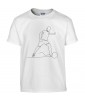 T-shirt Homme Ligne Football [Graphique, Design, Trait, Sport, Footballeur, Ballon] T-shirt Manches Courtes, Col Rond